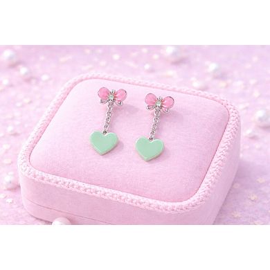 Kids Heart Hypoallergenic Earrings for Girls with Surgical Titanium Screwbacks