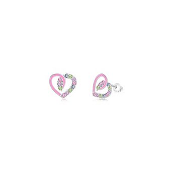 Kids Heart Hypoallergenic Earrings for Girls with Surgical Titanium Screwbacks