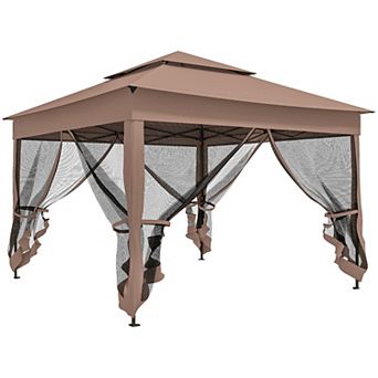 Outsunny 11' x 11' Pop-Up Gazebo Canopy with Carrying Bag,