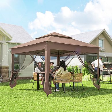 Outsunny 11' x 11' Pop-Up Gazebo Canopy with Carrying Bag,