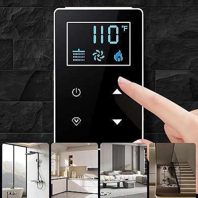 Propane Tankless Water Heater, 5.2 GPM 110V 130000 BTU Instant Hot Water with Temper Control