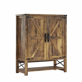 Farmhouse 6 tier Shoe Storage Cabinet with Adjustable Shelves, Shoe Organizer Rack for Entryway