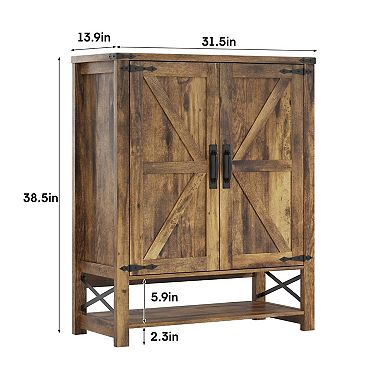 Farmhouse 6-Tier Shoe Storage Cabinet with Adjustable Shelves, Shoe Organizer Rack for Entryway