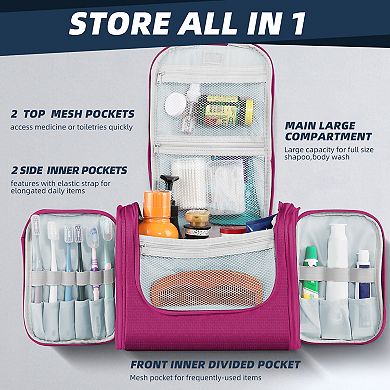 Large Toiletry Bag, Hanging Travel Bag for Toiletries