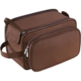 Large PU Leather Toiletry Bag, Travel Toiletry Organizer