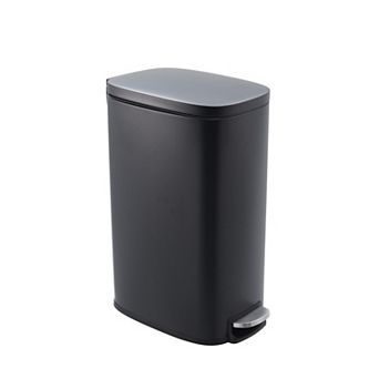 Trash Can 13 Gallon, Stainless Steel Garbage Bin with Removable Inner Bucket & Quiet Soft Close Lid
