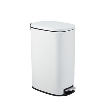 Trash Can 13 Gallon, Stainless Steel Garbage Bin with Removable Inner Bucket & Quiet Soft Close Lid