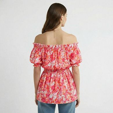 Women's Off Shoulder Short Sleeve Blouse