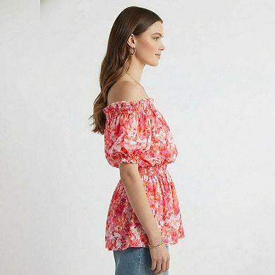 Women's Off Shoulder Short Sleeve Blouse