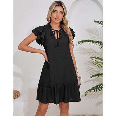 Women's Double Layer Ruffled Babydoll Dress