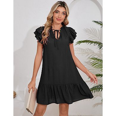Women's Double Layer Ruffled Babydoll Dress