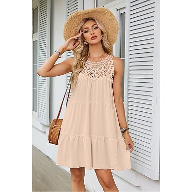 Women's Sleeveless A Line Summer Midi Dress