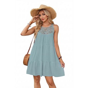 Women's Sleeveless A Line Summer Midi Dress