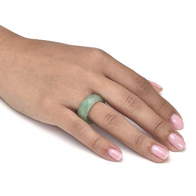 Genuine Green Jade Faceted Band