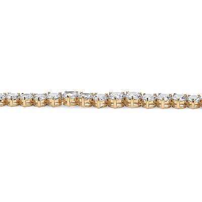 26.55 TCW Round Cubic Zirconia Gold-Plated Eternity Necklace 16