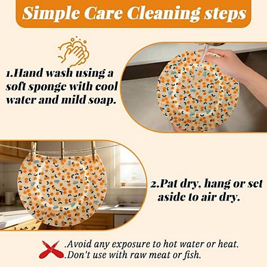 Great Ambitions Reusable Beeswax Bowl Covers (2 Pack), 12 Inch Elastic Bread Proofing Covers