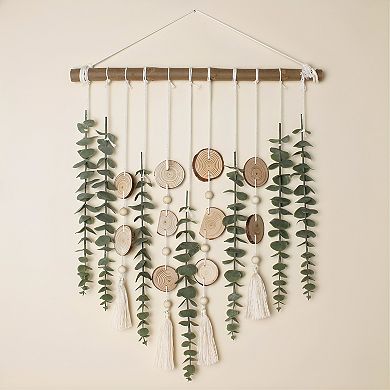 Artificial Eucalyptus Wall Decor Greenery Stems Wooden Stick