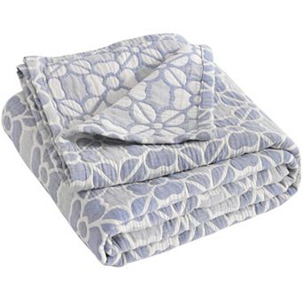 3 Layer Blanket, Muslin Cotton Jacquard Bed Blankets, Lightweight Thermal Blanket, Super Soft