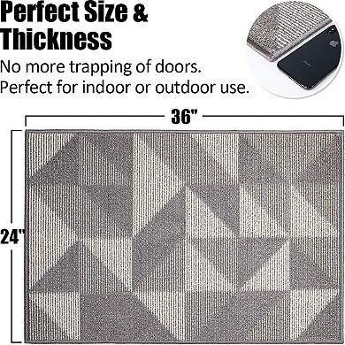 Indoor Doormat , Absorbent Front Back Door Mat, Rubber Backing Non Slip Floor Mats Inside Mud Dirt