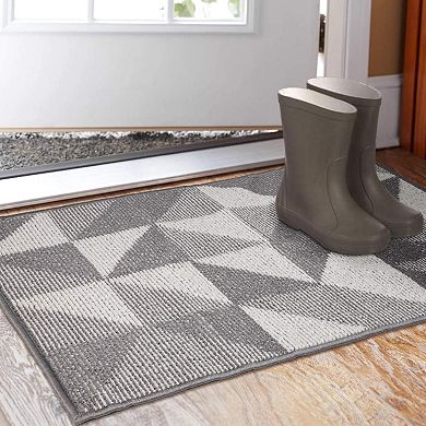 Indoor Doormat , Absorbent Front Back Door Mat, Rubber Backing Non Slip Floor Mats Inside Mud Dirt