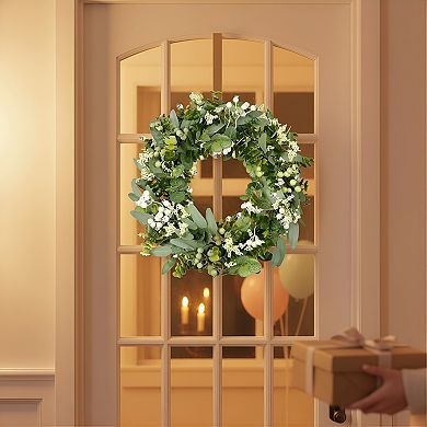 Artificial Greenery Wreath Eucalyptus Leaf with Big Berries