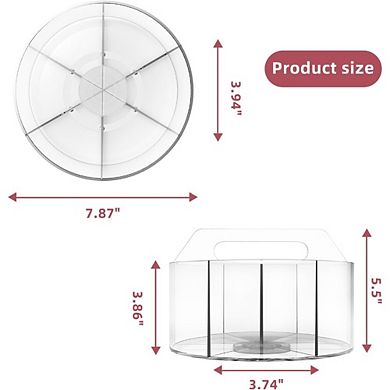 Great Ambitions 360° Rotating Acrylic Pen Holder, Organizer for Markers, Pencils, Crayons