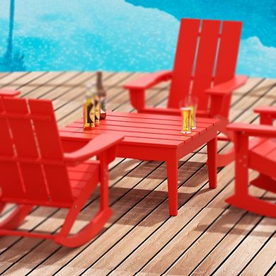 Westintrends Outdoor/patio Modern Adirondack Conversation Table