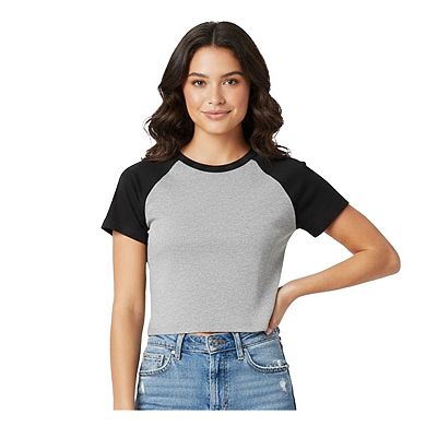 Bella + Canvas Womens/Ladies Baby Micro-Rib Raglan T-Shirt