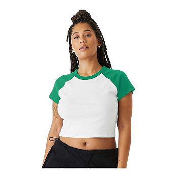 Bella + Canvas Womens/Ladies Baby Micro-Rib Raglan T-Shirt