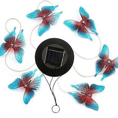 Solar LED Butterfly Wind Chimes Color Changing Outdoor Hanging Garden Lights