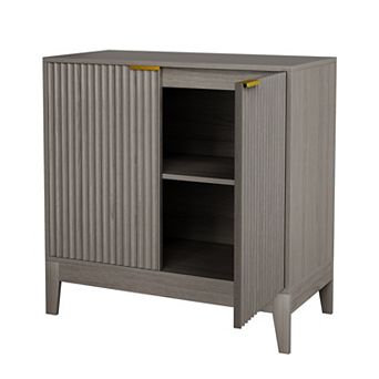 32 Inch Fluted Sideboard Buffet Cabinet