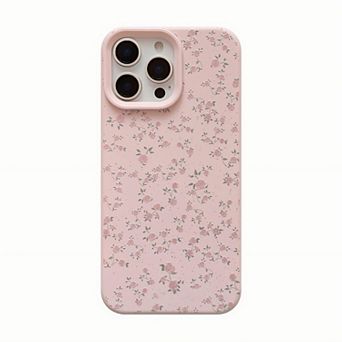 Pink Floral Phone Case Slim Protective Vintage Flower Cover