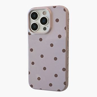 Polka Dot Phone Case with Glossy Finish Pattern Design Lightweight Protective Cover