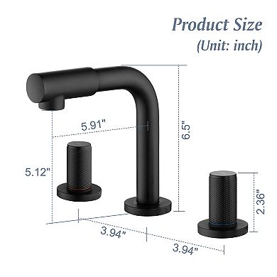 8 in. Widespread 2-Handle Bathroom Faucet with 360-Degree Swivel Nozzle and Spout