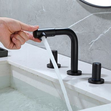8 in. Widespread 2-Handle Bathroom Faucet with 360-Degree Swivel Nozzle and Spout