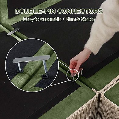 3-Seater Button-Tufted Fringe Sofa -Sillysis