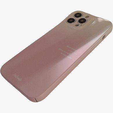 Gradient Phone Case with Soft Matte Finish Minimal Text Design Protective Cover