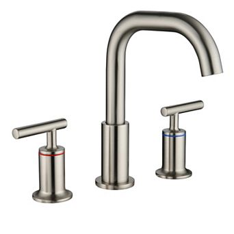 8 in Widespread 2-Handle Bathroom Faucet With Valve Water Supply Lines