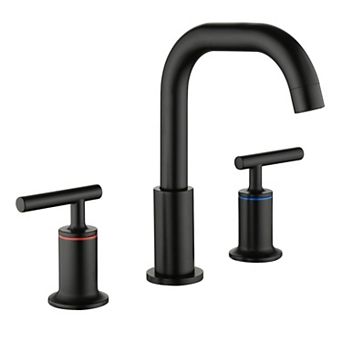 8 in Widespread 2-Handle Bathroom Faucet With Valve Water Supply Lines