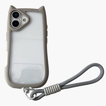 Shockproof Phone Case with Wrist Strap Protective Rugged Cover Anti Slip Grip Design