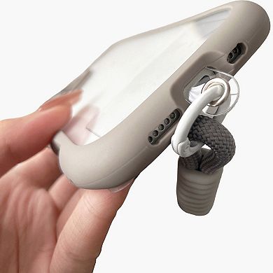 Shockproof Phone Case with Wrist Strap Protective Rugged Cover Anti Slip Grip Design