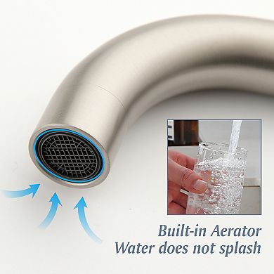 8 in. Widespread 2-Handle 3-Hole Bathroom with Valve and Water Supply Hoses