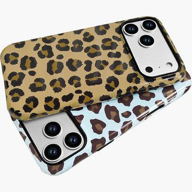 Leopard Print Phone Case Slim Protective Cover Shock Resistant Lightweight Design