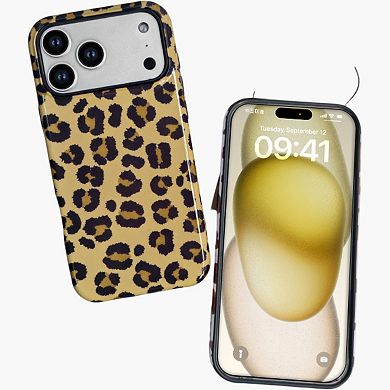 Leopard Print Phone Case Slim Protective Cover Shock Resistant Lightweight Design