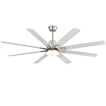 52-Inch Smart Ceiling Fan With Lights, 6 Wind Speed, With 8 ABS Blades, Voice Remote