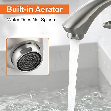 8 in. Widespread 3-Hole 1.2 GPM Bathroom Faucet Faucet With Double-Handle