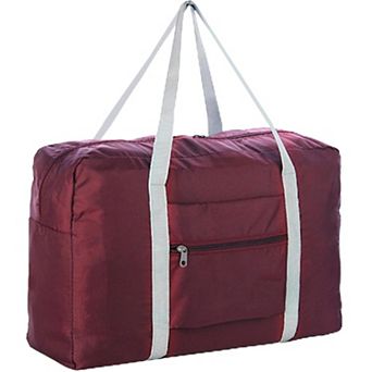 Red 18x14x8 Foldable Travel Duffle Bag Water Resistant Gym Bag