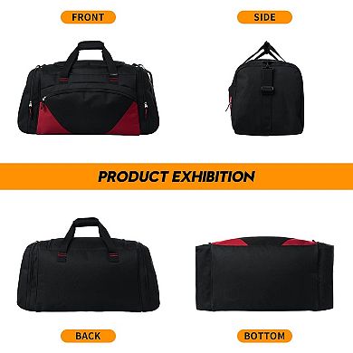 55L Large Gym Duffel Bag Lightweight Multi-Compartment Travel Sports Bag