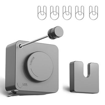 Retractable 15.7ft Non-Sagging Clothesline Heavy Duty Wall Mount Indoor Outdoor