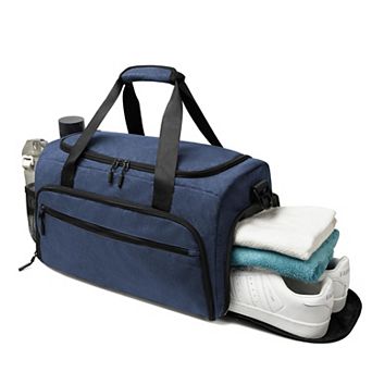 Compact Water-Resistant Gym Duffel with Wet Pocket Shoe Compartment